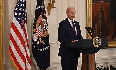 El presidente de Estados Unidos, Joe Biden, pronuncia un discurso en una conferencia de prensa de EE.UU.