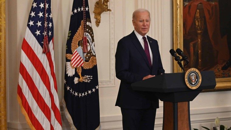 El presidente de Estados Unidos, Joe Biden, pronuncia un discurso en una conferencia de prensa de EE.UU.
