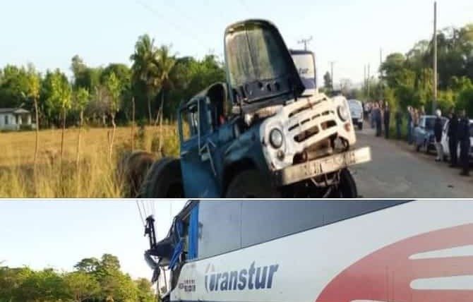 Dos muertos y varios heridos tras choque entre ómnibus y camión en Mayabeque, Cuba