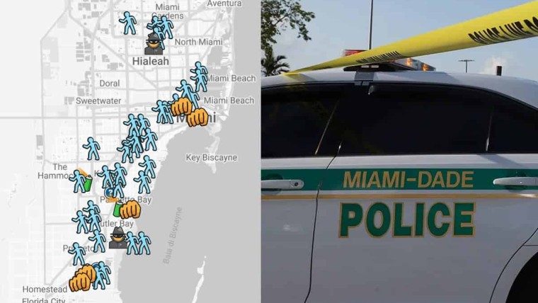 Reportan 528 incidentes criminales en el Condado de Miami-Dade durante la última semana