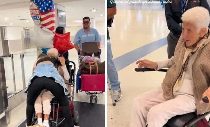 Abuela cubana de 92 años se reúne con su familia en Miami gracias al parole 