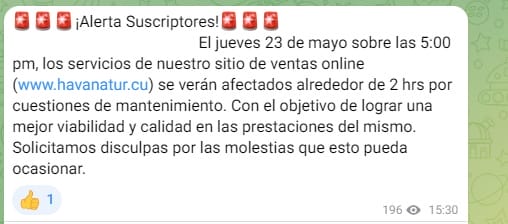 alerta havanatur