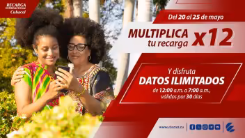 Etecsa multiplica tu saldo por 12 y regala datos ilimitados en su nueva oferta internacional