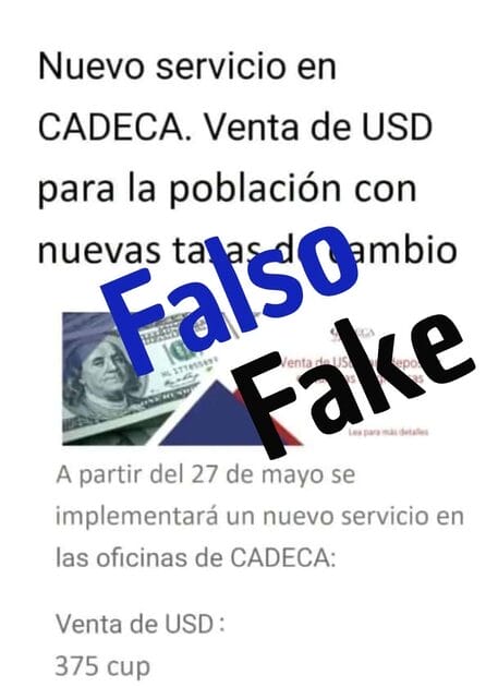 CADECA Desmiente Rumores de Venta de Dólares a 375 CUP