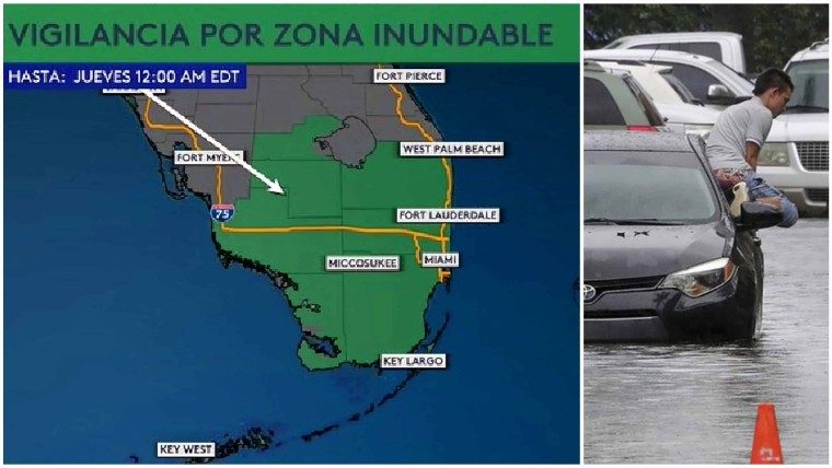 Alertan que estas serán las zonas de Florida con más peligro de inundaciones por intensas lluvias