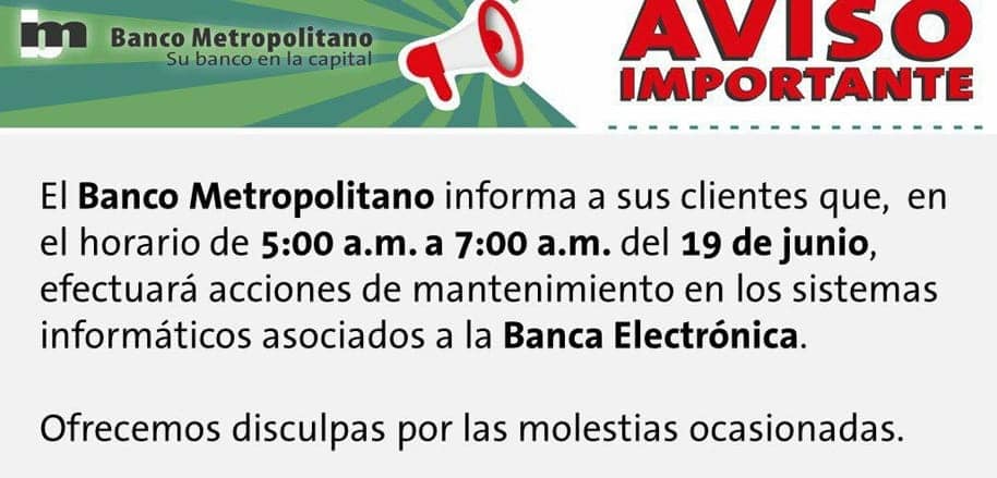dentro BM aviso
