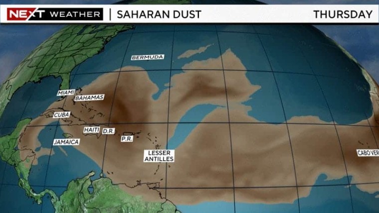 Polvo del Sahara podría llegar a Florida y Cuba la próxima semana