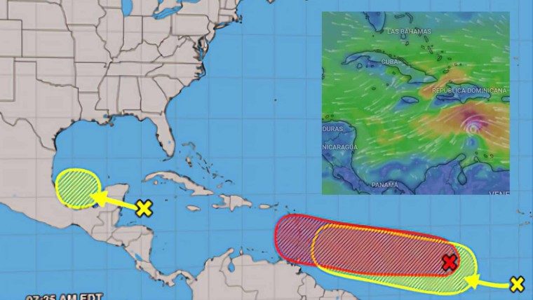 Tormenta tropical Beryl se enrumbaría al Caribe, seguida de otro sistema ciclónico