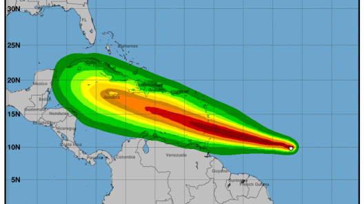 Actualización: Tormenta Tropical Beryl ya tiene vientos máximos de 100 km/h