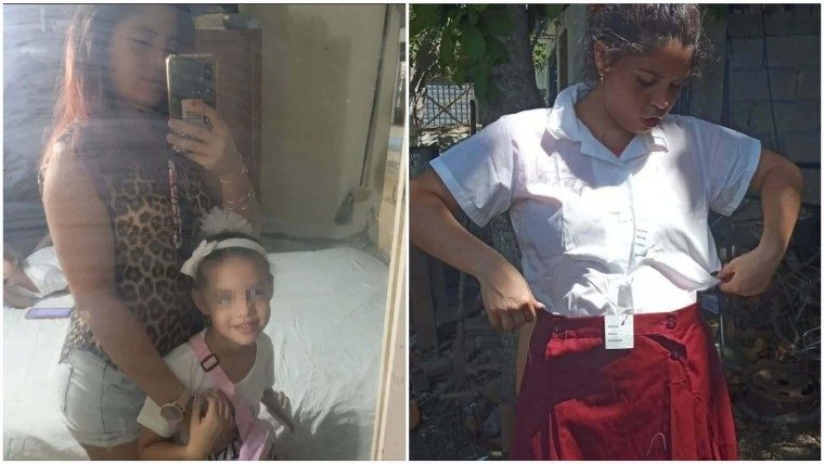 Madre cubana denuncia que a ella le queda grande el uniforme escolar que le dieron a su hija que empieza la escuela