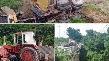 Nuevo accidente en Cuba: camión se precipita al vacío tras impactar tractor