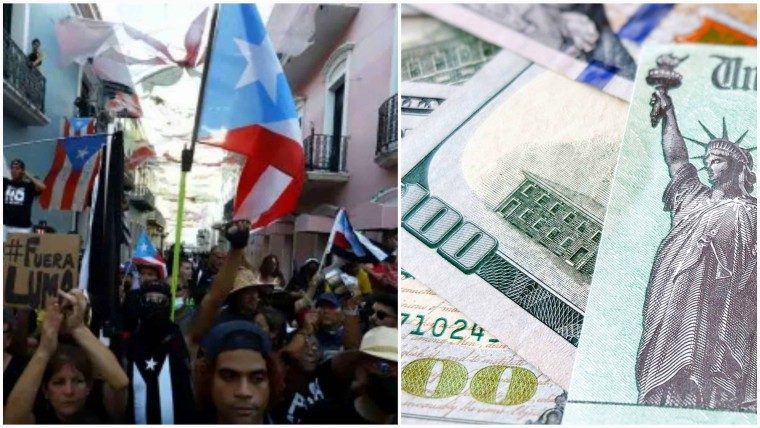Protestas en Puerto Rico contra gestión eléctrica. Aprueban cheque federal de ayuda económica