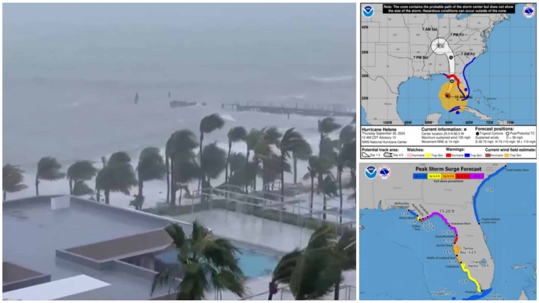 Alerta máxima en Florida: huracán Helene amenaza con grandes marejadas e inundaciones esta noche