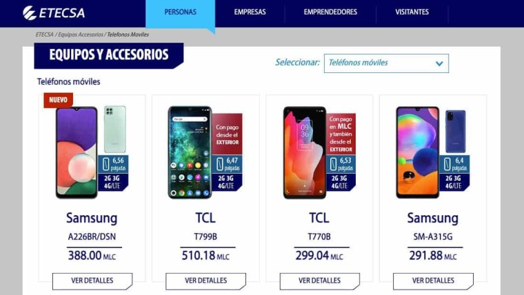 Cubanos pagan hasta un 130% más por teléfonos de ETECSA
