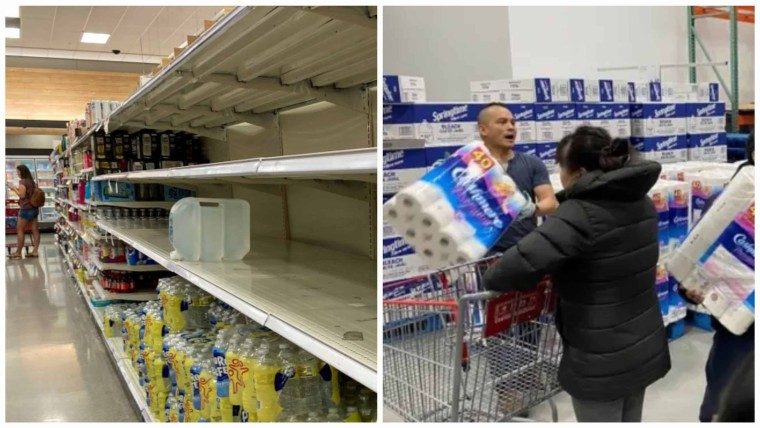 Comienzan a agotarse el agua y el papel higiénico en supermercados de Florida ante la llegada del huracán Milton