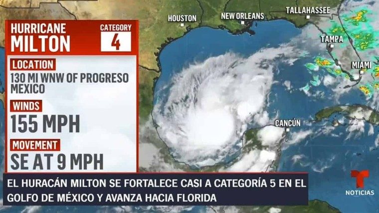 Centro Nacional de Huracanes advierte sobre huracán Milton: Hay que actuar y prepararse ahora mismo