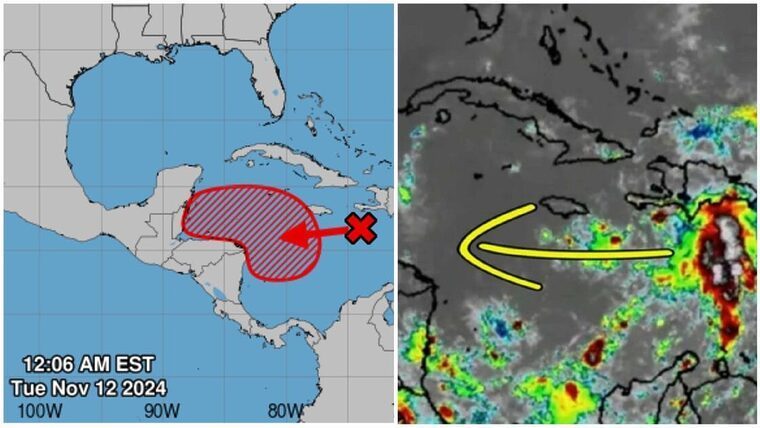 NHC eleva pronóstico de desarrollo ciclónico en el Caribe, al sur de Cuba