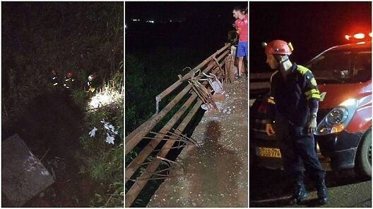 Tractor con once personas cae desde un puente en Holguín