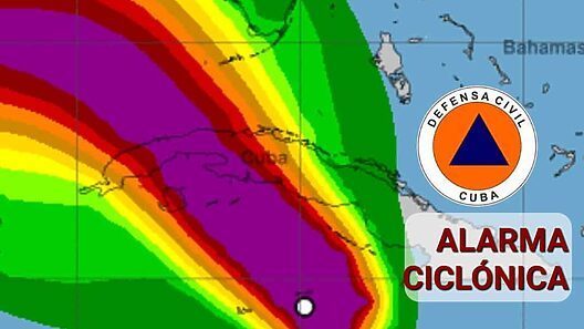 Declaran fase de Alarma Ciclónica para el occidente y centro de Cuba por el huracán Rafael