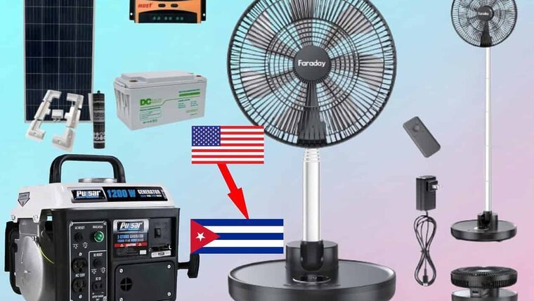 Estos son los ventiladores recargables, plantas de generación eléctrica o paneles solares que más se compran para enviar a Cuba