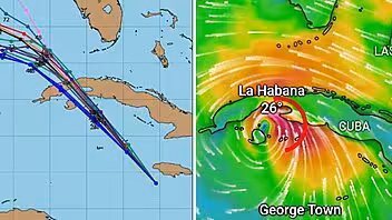 La Habana en el peligroso borde derecho de Rafael, que podría entrar como categoría 2 a Cuba este miércoles
