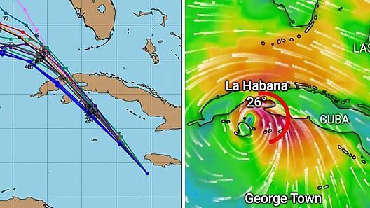 La Habana en el peligroso borde derecho de Rafael, que podría entrar como categoría 2 a Cuba este miércoles