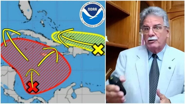 Meteorología eleva a 80% la probabilidad de un formación ciclónica que afectaría Cuba la próxima semana