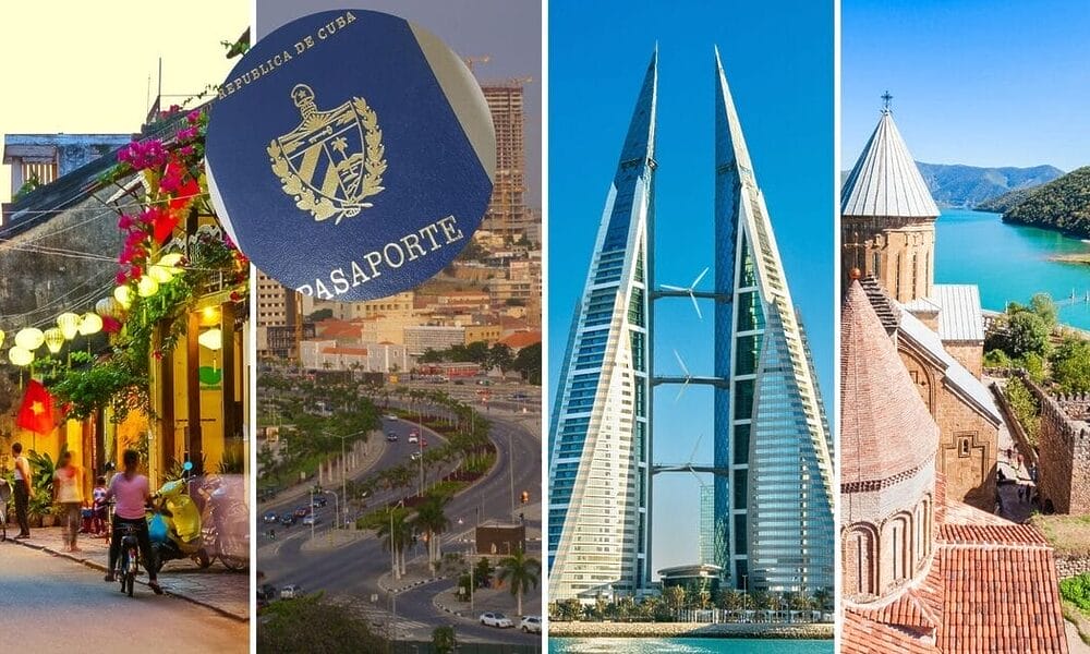 pasaporte visa electrónica cubanos países