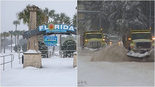 Nevada histórica en Florida: el estado del sol enfrenta temperaturas muy bajas y nevadas récord