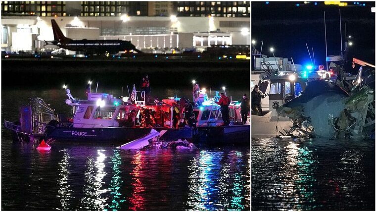 Accidente aéreo en Estados Unidos: choque entre un avión de American Airlines y un helicóptero