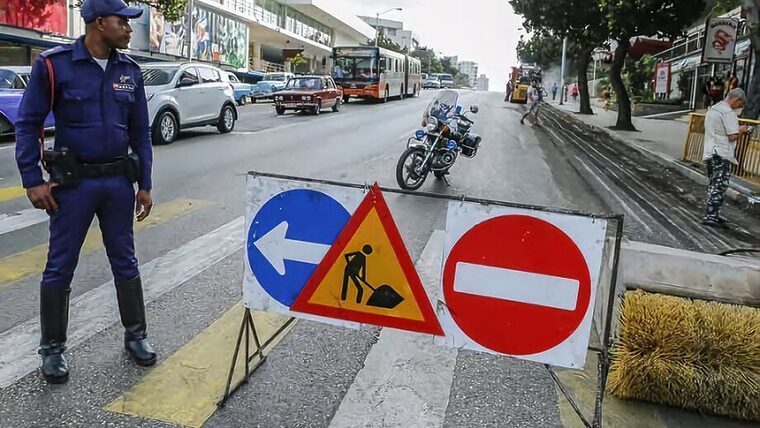 Información de Seguridad Vial en La Habana sobre cierre de calles y desvíos