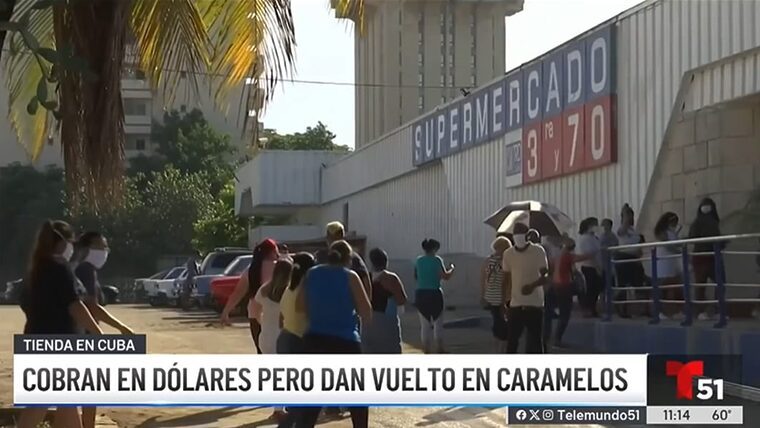 Tiendas en dólares en Cuba y su vuelto en caramelos: periodista lo califica como «soberana estafa» 