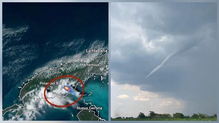 Lluvias intensas, granizos y tornados afectan a Cuba