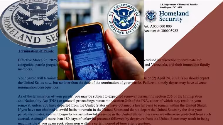 “Debe irse de Estados Unidos”: La notificación de DHS que le ordena salir antes del 24 de abril a miles de migrantes que entraron con Parole