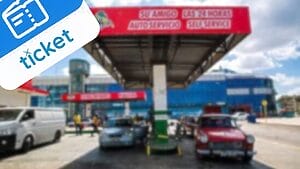 Ticket para la compra de combustible en La Habana
