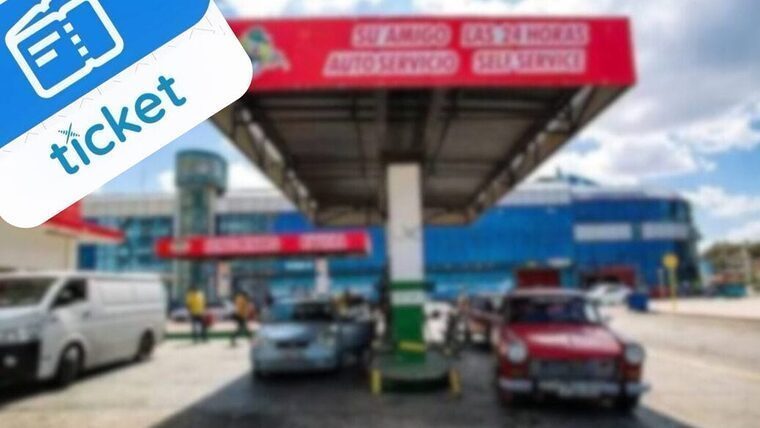 Ticket para la compra de combustible en La Habana