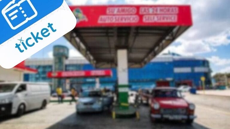 Ticket para la compra de combustible en La Habana