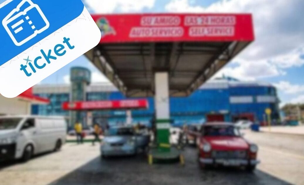 Ticket para la compra de combustible en La Habana