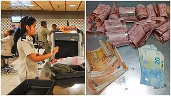 Continúan los decomisos en la Aduana de Cuba: 16 mil dólares y euros ocultos en una maleta