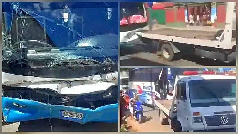 Detienen a conductor de camión por atacar a ómnibus en una céntrica calle de Cárdenas
