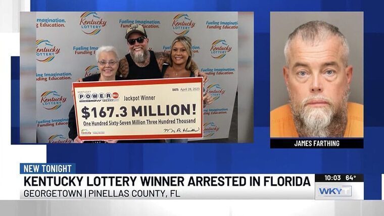 Gana el Powerball más grande en Kentucky y acaba arrestado en Florida por agredir a un policía