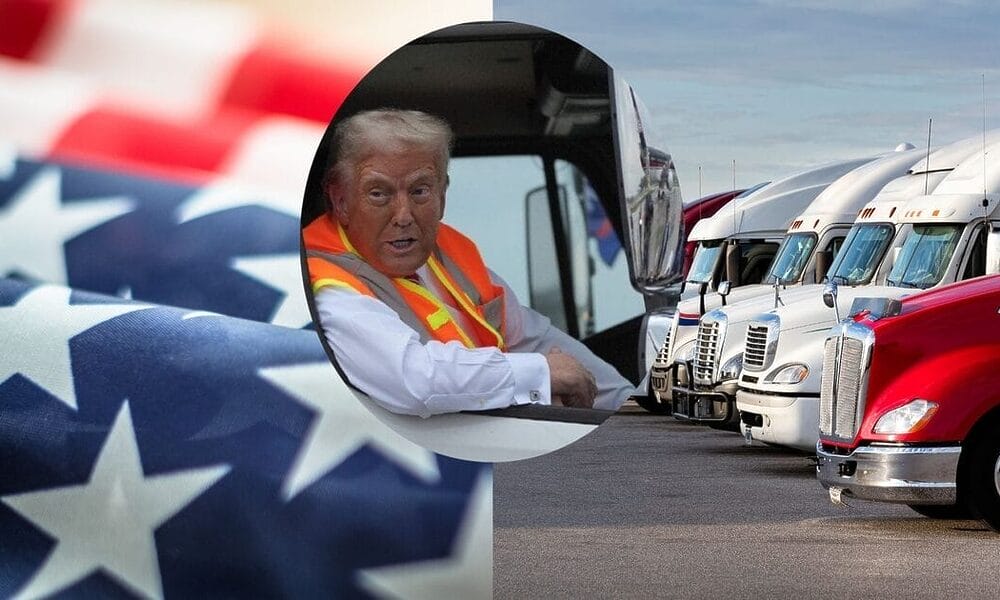 trump inglés camioneros usa