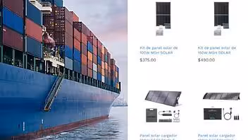 Tienda online para Cuba oferta kits solares portátiles (precios en USD)