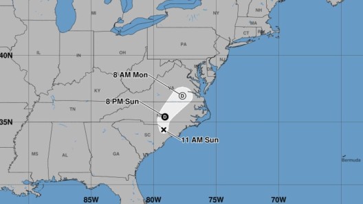 Chantal se degrada a depresión tropical y cancelan alertas en las Carolinas