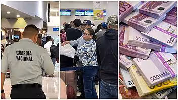 Cubanos son detenidos en aeropuerto de Ciudad de México con más de dos millones en efectivo