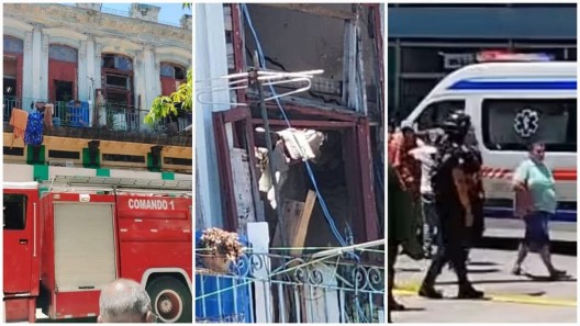 Derrumbe en Centro Habana. Pudieran haber personas atrapadas