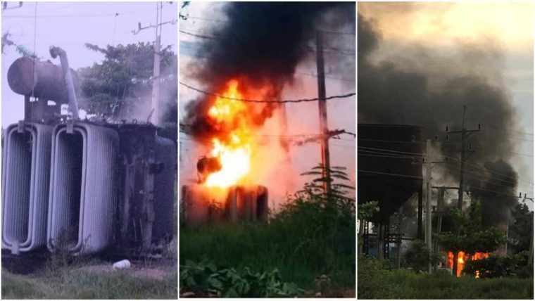 Incendio en subestación deja sin electricidad a Güira de Melena