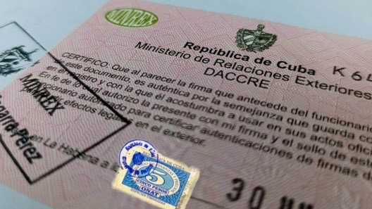 Información y aclaración sobre nuevo sistema para obtenciones y legalizaciones de documentos en Cuba