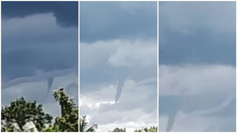 Tiempo inestable en Cuba: avistaron dos trombas marinas en Pinar del Río