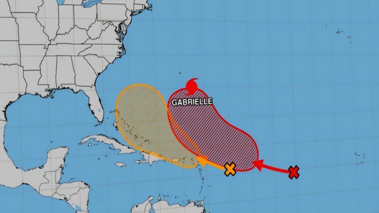 Gabrielle se convierte en huracán mientras el Atlántico se activa con más ondas tropicales